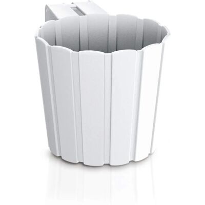 Prosperplast Modello - Vaso da fiori da balcone bianco con gancio Prosperplast Modello - Vaso da fiori da balcone bianco con gancio