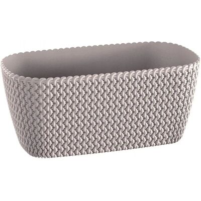 Vaso di fiori rettangolare Prosperplast Splofy - 7,4L - Design ovale moderno Vaso di fiori rettangolare Prosperplast Splofy - 7,4L - Design ovale moderno