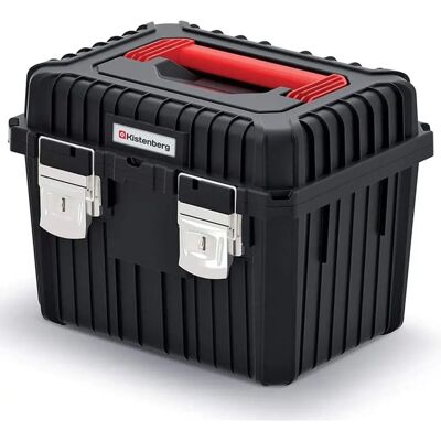 Boîte à outils lourde Kistenberg - Murs renforcés - Poignées ergonomiques - Noir et rouge - Publicité Boîte à outils lourde Kistenberg - Murs renforcés - Poignées ergonomiques - Noir et rouge - Publicité