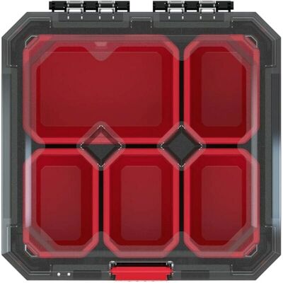 KISTENBERG - Scatola porta attrezzi - Resistente agli urti, 6 vaschette rimovibili KISTENBERG - Scatola porta attrezzi - Resistente agli urti, 6 vaschette rimovibili