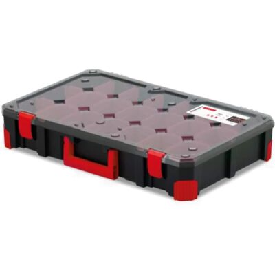 Kistenberg Titan Werkzeugkoffer - Robuster Polymer, Schwarz/Rot Kistenberg Titan Werkzeugkoffer - Robuster Polymer, Schwarz/Rot