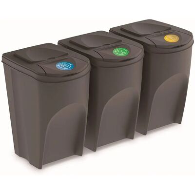 Prosperplast Sortibox 3x35l - Šedá Prosperplast Sortibox 3x35l - Šedá