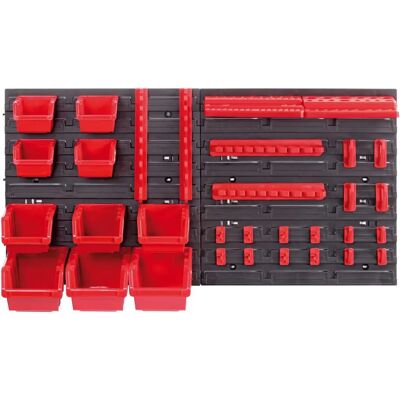 Organizzatore da parete Prosperplast con 10 scatole e 22 ganci Organizzatore da parete Prosperplast con 10 scatole e 22 ganci