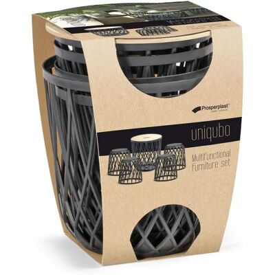 Cestas multifuncionales Prosperplast 55L + 4x35L - Gris Cestas multifuncionales Prosperplast 55L + 4x35L - Gris