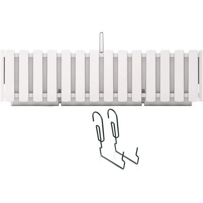 Prosperplast DDEF600W Weißer Balkonkasten mit Haken - Balkonkasten Prosperplast DDEF600W Weißer Balkonkasten mit Haken - Balkonkasten
