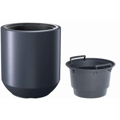 Vaso da fiori PROSPERPLAST Heos - 46L, Antracite, 39x39x44 cm Vaso da fiori PROSPERPLAST Heos - 46L, Antracite, 39x39x44 cm