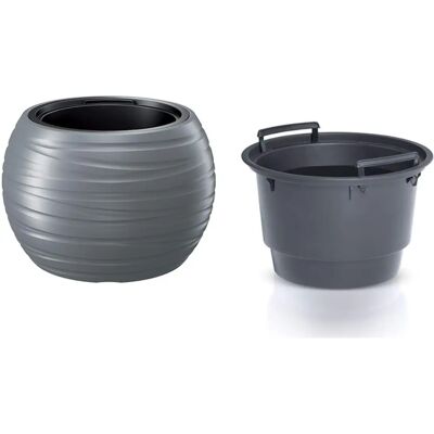 Maceta redonda Prosperplast 36L con depósito de 11L - Resistente al hielo Maceta redonda Prosperplast 36L con depósito de 11L - Resistente al hielo