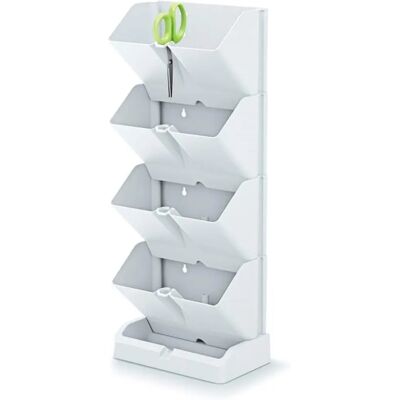 Prosperplast Mini Cascade Weiß Vertikaler Blumentopf mit Gartenschere Prosperplast Mini Cascade Weiß Vertikaler Blumentopf mit Gartenschere
