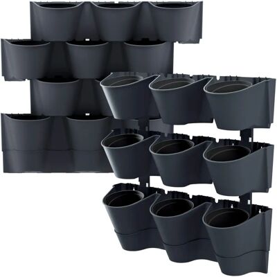 Prosperplast Vertikaler Gartenwand Anthrazit - Topfsystem Prosperplast Vertikaler Gartenwand Anthrazit - Topfsystem