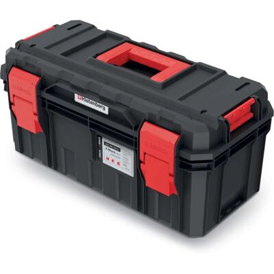 Kistenberg Werkzeugkiste - 28x55x26.4cm - Schwarz und Rot - Werkzeugkoffer Kistenberg Werkzeugkiste - 28x55x26.4cm - Schwarz und Rot - Werkzeugkoffer