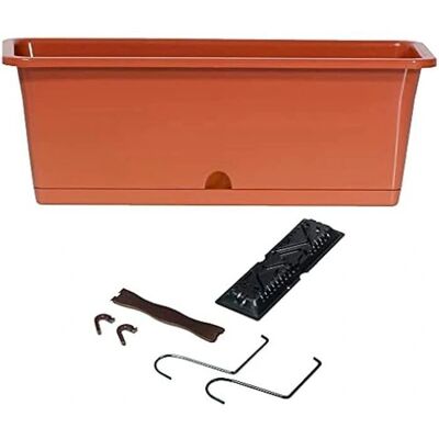 Vaso Prosperplast Camelia W - 595x170x143 mm - Terracotta Vaso Prosperplast Camelia W - 595x170x143 mm - Terracotta