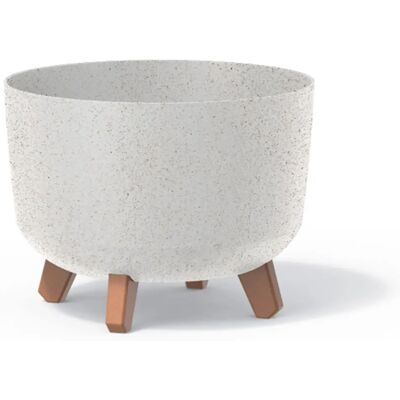 Prosperplast Vaso da fiori - 28,5x28,5x22 cm - Bianco eco - Vaso da fiori Prosperplast Vaso da fiori - 28,5x28,5x22 cm - Bianco eco - Vaso da fiori