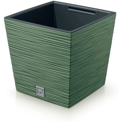 Prosperplast Green Square Plant Pot - 7.5L, 24x24x23.5cm Prosperplast Green Square Plant Pot - 7.5L, 24x24x23.5cm