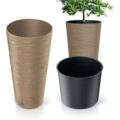 Prosperplast - FURU SLIM Eco Wood Natur - Natural - Planter Prosperplast - FURU SLIM Eco Wood Natur - Natural - Planter