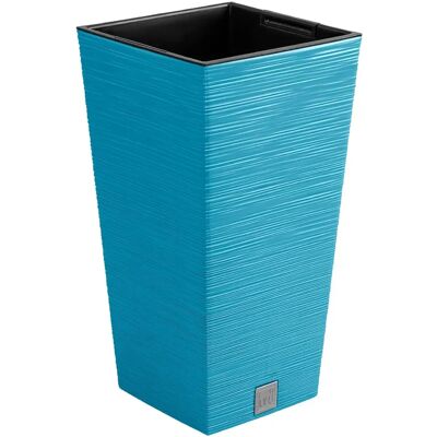 Prosperplast Furu Plant Pot with Water Reservoir - Blue Scandinavian - 11L Prosperplast Furu Plant Pot with Water Reservoir - Blue Scandinavian - 11L