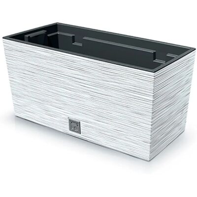 Pot de Fleurs Blanc Prosperplast - Design en relief - 8L - Intérieur/Extérieur Pot de Fleurs Blanc Prosperplast - Design en relief - 8L - Intérieur/Extérieur