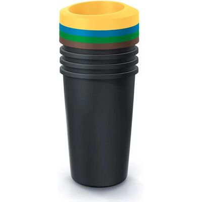Keden - Zestaw pojemników do recyklingu - 4 x 45L - Wielokolorowy Keden - Zestaw pojemników do recyklingu - 4 x 45L - Wielokolorowy