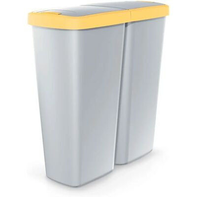 KEDEN - Contenitore Riciclaggio - 50L - Bianco e Giallo KEDEN - Contenitore Riciclaggio - 50L - Bianco e Giallo