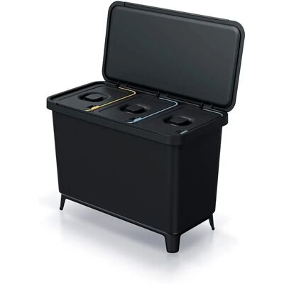 Sistema di smistamento riciclaggio Keden - 3x10L - Nero Sistema di smistamento riciclaggio Keden - 3x10L - Nero