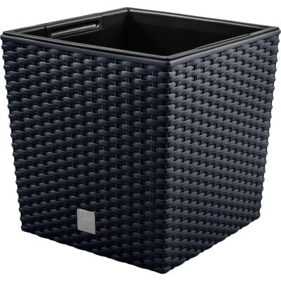 Vaso da fiori Prosperplast Rato Low - Resistente alle intemperie, Design moderno in rattan Vaso da fiori Prosperplast Rato Low - Resistente alle intemperie, Design moderno in rattan