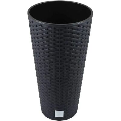 Prosperplast Rattan Virágcserép - 15,5L, Antracit - Beltéri/Kültéri Prosperplast Rattan Virágcserép - 15,5L, Antracit - Beltéri/Kültéri