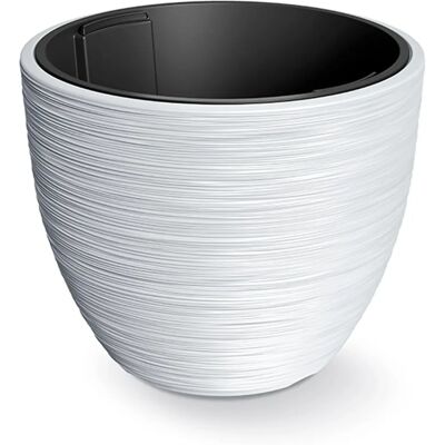 Prosperplast White Flower Pot with Water Reservoir - Flower Pot Prosperplast White Flower Pot with Water Reservoir - Flower Pot
