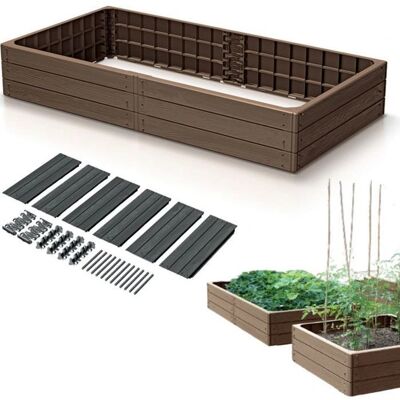 Woody Rechteckiger Hochbeet - Recyceltes Kunststoff, 149x76x25 cm - Hochbeet Woody Rechteckiger Hochbeet - Recyceltes Kunststoff, 149x76x25 cm - Hochbeet