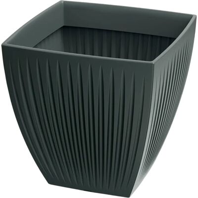 Prosperplast Latia Vierkante Bloempot - Ø48x48cm - Antraciet Prosperplast Latia Vierkante Bloempot - Ø48x48cm - Antraciet