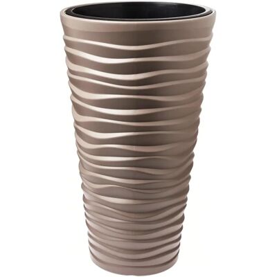 Prosperplast Sand Slim Mokka Plant Pot - Indoor/Outdoor Prosperplast Sand Slim Mokka Plant Pot - Indoor/Outdoor