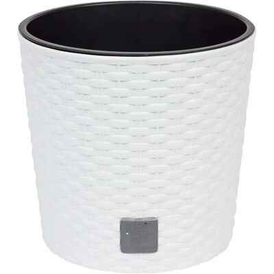 Prosperplast Fiorelliera Bianco Effetto Rattan 8,7L - Fiorelliera Prosperplast Fiorelliera Bianco Effetto Rattan 8,7L - Fiorelliera