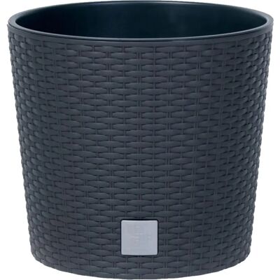 Prosperplast Vaso di fiori Rato 15L - Finitura in ratán quadrato Prosperplast Vaso di fiori Rato 15L - Finitura in ratán quadrato