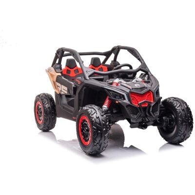 Lean Toys Elektrisch kinderauto - Buggy - 48V - Tot 8 km/h - Zwart Rood Lean Toys Elektrisch kinderauto - Buggy - 48V - Tot 8 km/h - Zwart Rood