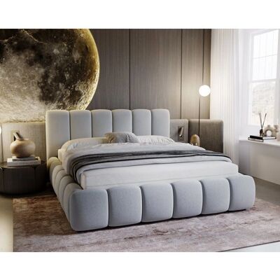 Lit de rangement gris clair Cloud 200x200 - Lit - Publicité Lit de rangement gris clair Cloud 200x200 - Lit - Publicité