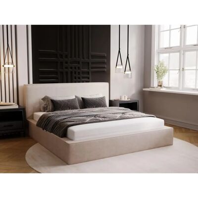 Lit Double Beige Höffner avec Rangement - 180x200cm - Design Moderne Lit Double Beige Höffner avec Rangement - 180x200cm - Design Moderne