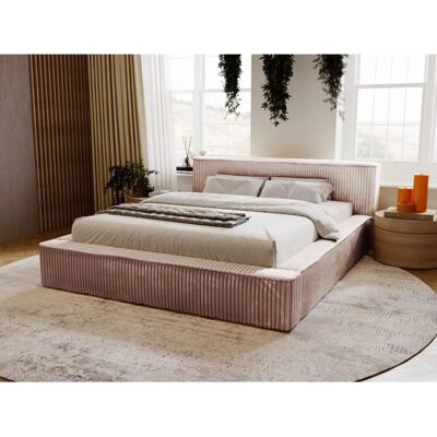 Gepolsterd bed met opbergruimte - 180x200cm - Bruin Gepolsterd bed met opbergruimte - 180x200cm - Bruin