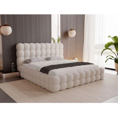 Lit rembourré beige Twist de Höffner - Lit Lit rembourré beige Twist de Höffner - Lit