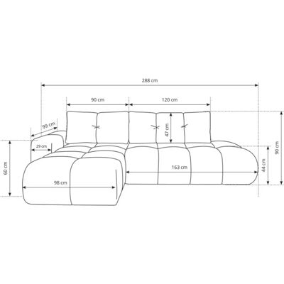 Sconto Sile Creme Ecksofa - 288cm, Stauraum & Schlaffunktion Sconto Sile Creme Ecksofa - 288cm, Stauraum & Schlaffunktion