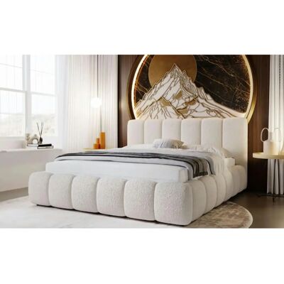 Höffner - Cloud Bouclé-Stoff - Beige - Bed Höffner - Cloud Bouclé-Stoff - Beige - Bed