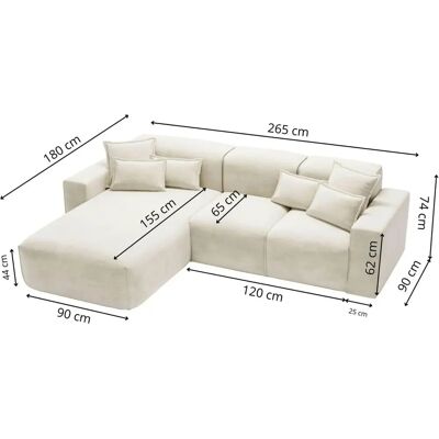 Sconto Leni Schwarzes Ecksofa - Sofa Sconto Leni Schwarzes Ecksofa - Sofa