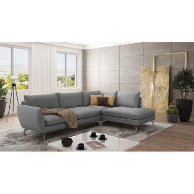 Victor - Victor Ecksofa Mikrofaser - Gris - Sofa - Publicité Victor - Victor Ecksofa Mikrofaser - Gris - Sofa - Publicité