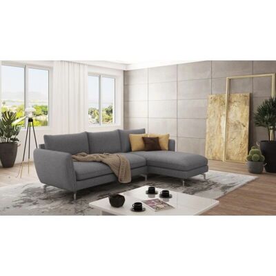 Victor - S-Style Ecksofa - tissu microfibre - gris - Sofa - Publicité Victor - S-Style Ecksofa - tissu microfibre - gris - Sofa - Publicité