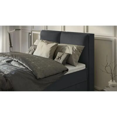 S-Style Möbel Boxspringbett 140x200 - Graphit - Bettkasten - Boxspringbett S-Style Möbel Boxspringbett 140x200 - Graphit - Bettkasten - Boxspringbett