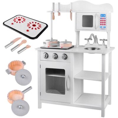 Viking Choice Spielzeugküche - Holz, Utensilien - 60x30x85 cm - Weiß - Kinderspielküche Viking Choice Spielzeugküche - Holz, Utensilien - 60x30x85 cm - Weiß - Kinderspielküche
