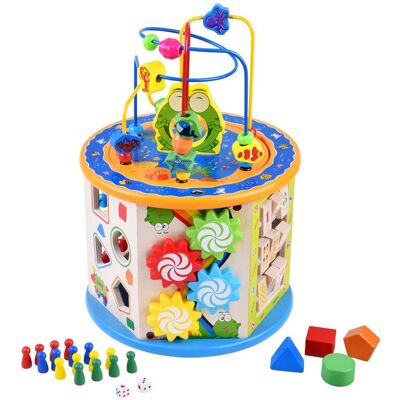 Viking Choice Activiteit Cube - Houten Speelgoed 8-in-1 voor Kinderen Viking Choice Activiteit Cube - Houten Speelgoed 8-in-1 voor Kinderen