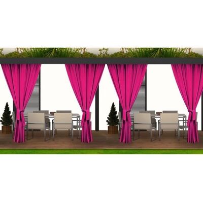 DISTRIBAIN Rosafarbene Outdoor-Vorhang - 155x240cm Wasserdicht für Pergola & Terrasse DISTRIBAIN Rosafarbene Outdoor-Vorhang - 155x240cm Wasserdicht für Pergola & Terrasse