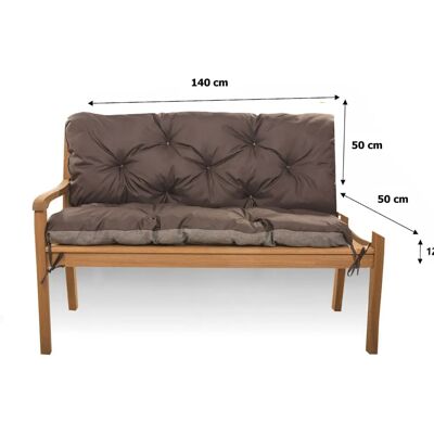 Gartenbankkissen 140x50x50cm - Kissen für Schaukel Gartenbankkissen 140x50x50cm - Kissen für Schaukel