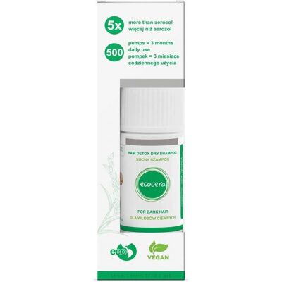 ECOCERA Dunkle Haar Detox Trockenshampoo - Haarauffrischung ECOCERA Dunkle Haar Detox Trockenshampoo - Haarauffrischung