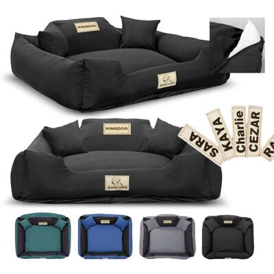 KINGDOG - MM43 - 100x75 cm - Noir - Lit pour chien - Publicité KINGDOG - MM43 - 100x75 cm - Noir - Lit pour chien - Publicité