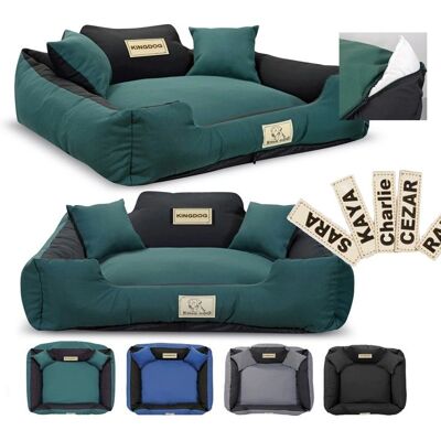 KINGDOG - MM43 - 115x95 cm - Vert - Lit pour chien - Publicité KINGDOG - MM43 - 115x95 cm - Vert - Lit pour chien - Publicité