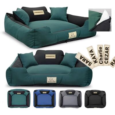 KINGDOG - MM43 - 115x95 cm - Vert - Lit pour chien - Publicité KINGDOG - MM43 - 115x95 cm - Vert - Lit pour chien - Publicité